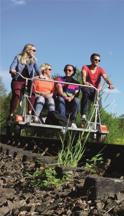 Unterwegs auf der Draisine Unterwegs auf der Draisine