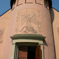 Kircheneingang katholische Kirche Heimbach