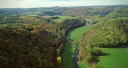 Luftaufnahme des Naheverlaufs Luftaufnahme des Naheverlaufs