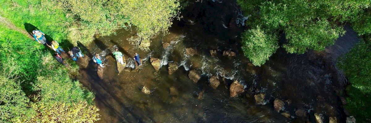 Nahetrittsteine Hoppstädten-Weiersbach Nahesteig Trittsteine über die Nahe bei Hoppstädten-Weiersbach