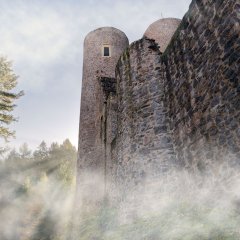 Herbstliche Frauenbrug mit Nebel