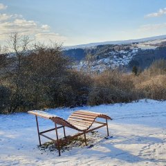 Rastplatz Dirks Ruh mit Winteraussicht