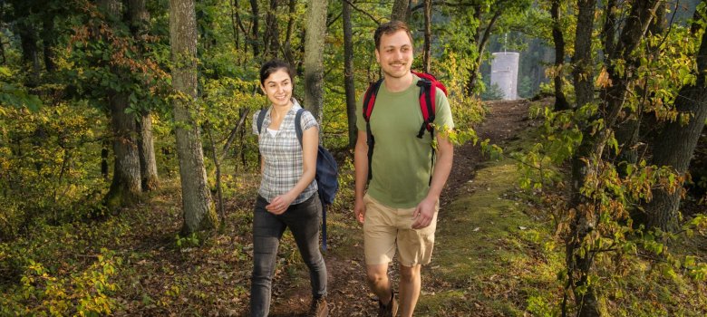 Wanderer auf Premiumwegen unterwegs