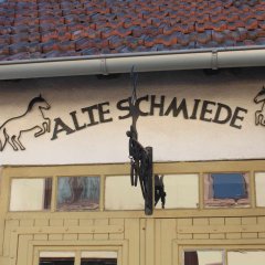 Schriftzug Alte Schmiede