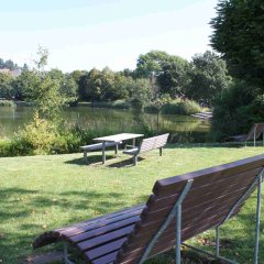 Ausblick auf den Weiher am Mehrgenerationenplatz