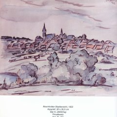 Aquarell von Jakob Schug - Stadtansicht