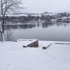 Weiherterrasse im Winter