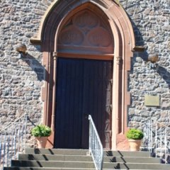 Tür an der katholischen Kirche in Rückweiler