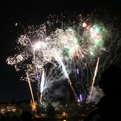 Feuerwerk über dem Weiher zum DAF 2019