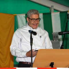 Pastor Stevens beim ökumenischen Gottesdienst