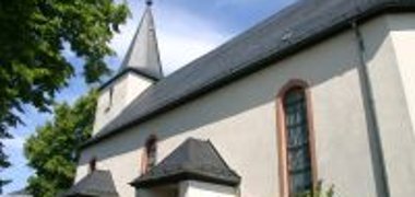 Außenansicht der evangelische Kirche in Baumholder