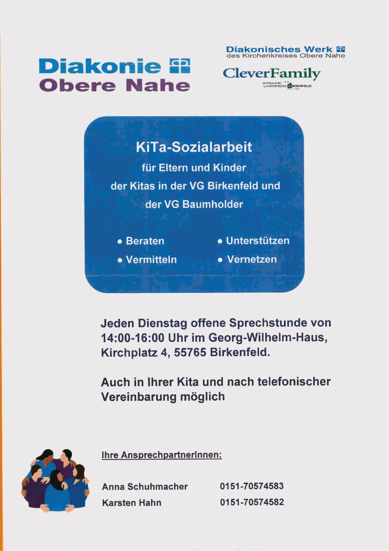 Plakat KiTa Sozialarbeit im LK Birkenfeld