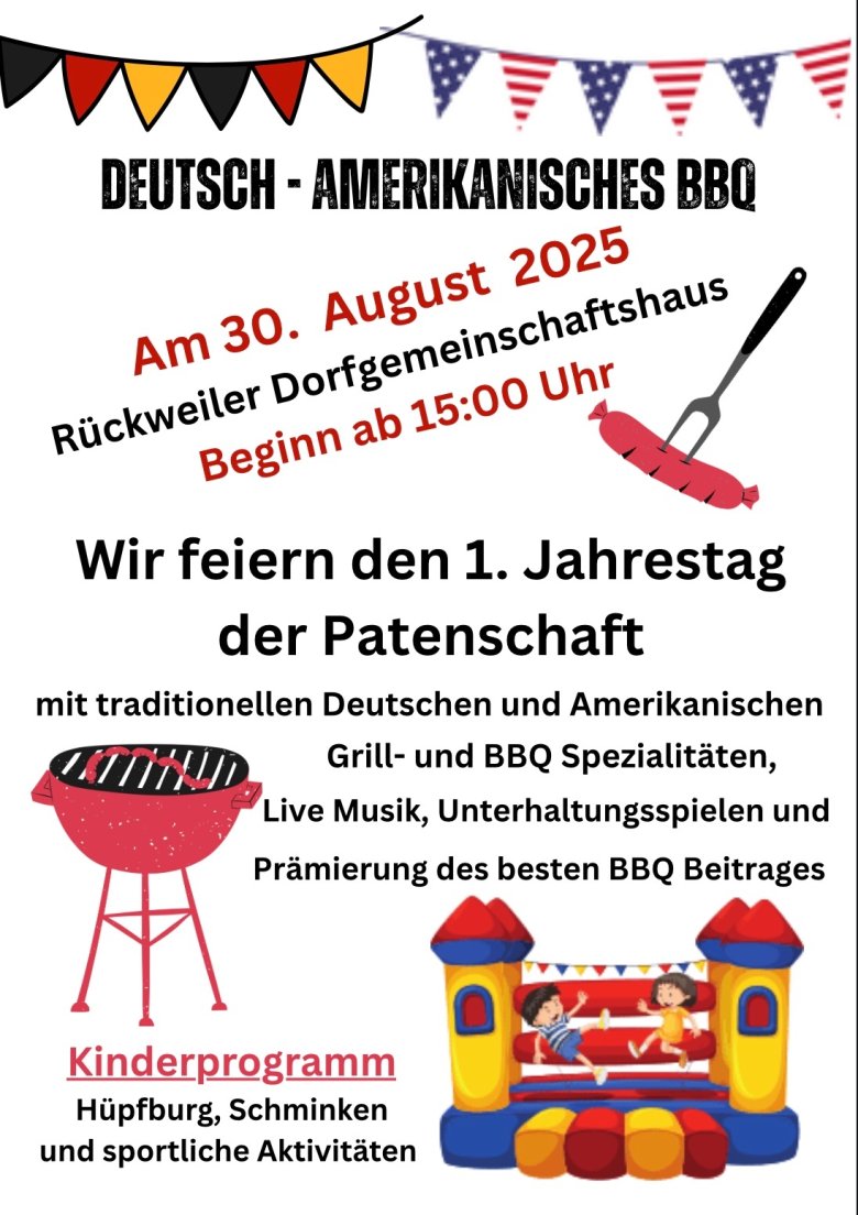Deutsch-Amerikanisches Grillfest in Rückweiler