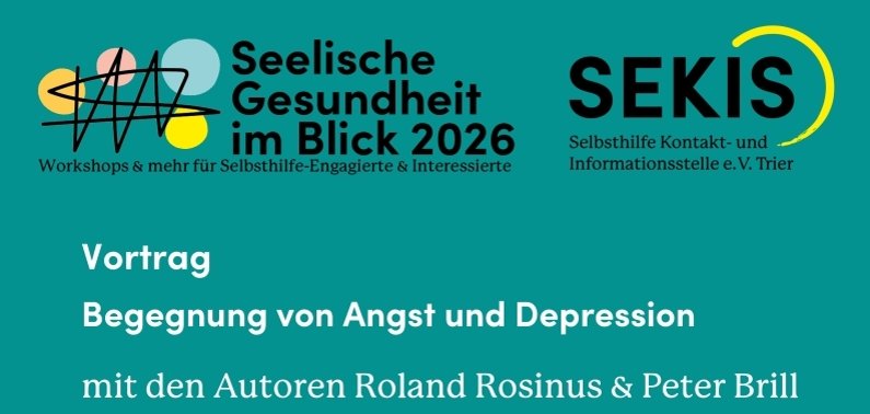 Plakat zum Vortrag Seelische Gesundheit - Angst und Depression