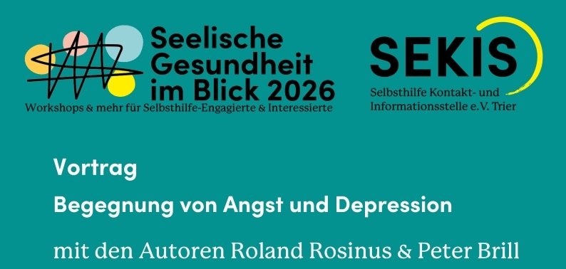 Plakat zum Vortrag Seelische Gesundheit - Angst und Depression