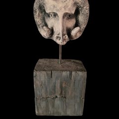 Skulptur von Anita Reichaedt: Kopf eines Widders