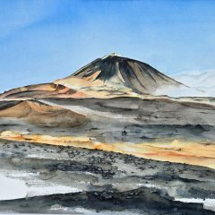 Gemälde von Helmut Schmid: Der Berg Tide