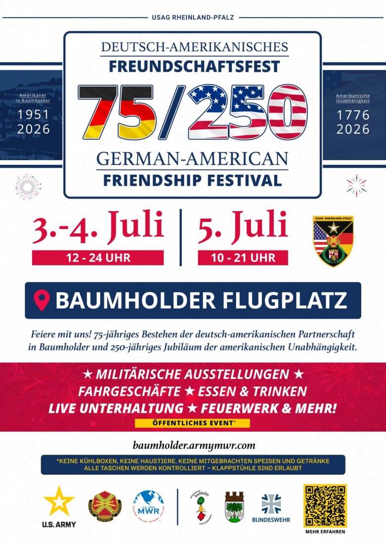 Plakat zu Deutsch-Amerikanisches-Freundschaftsfest in Baumholder Plakat zu Deutsch-Amerikanisches-Freundschaftsfest in Baumholder
