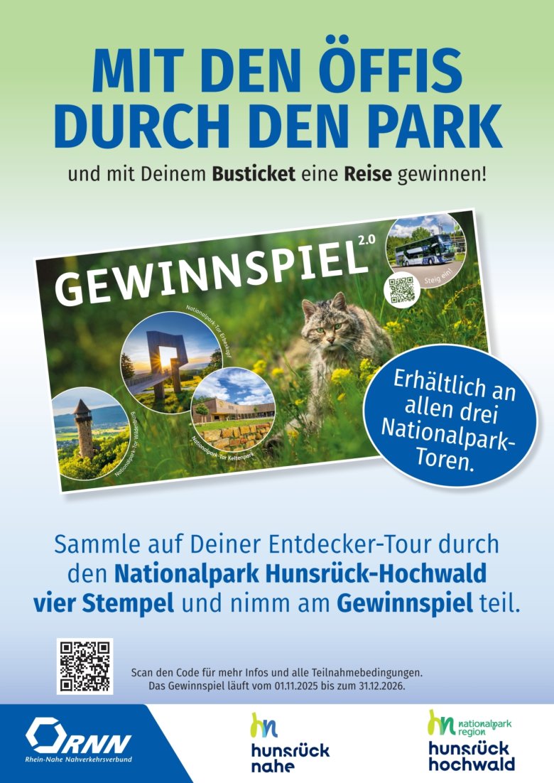 Gewinnspiel mit Stempelkarte Nationalpark Hunsrück-Hochwald