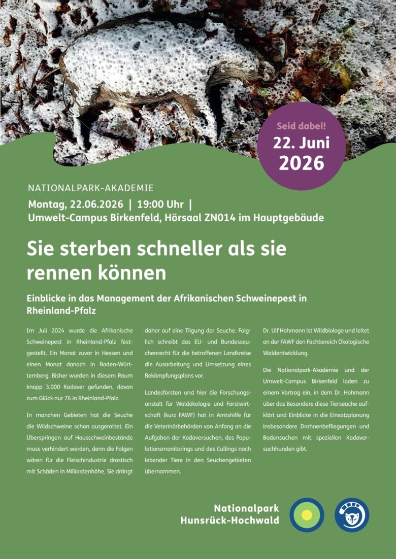 Nationalpark Akademie Sie sterben schneller als sie rennen können 22.06.2026
