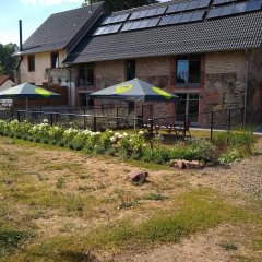 Außenbereich mit eingezäuntem Garten