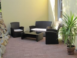 Ferienwohnung Alt Bahnhaus in Ruschberg - Terrasse Ferienwohnung Alt Bahnhaus in Ruschberg - Terrasse