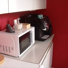 Ferienwohnung Erika 3 in Baumholder Küche Mikro