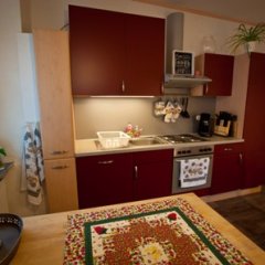 Ferienwohnung Quilt in Baumholder Küche mit Essplatz