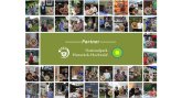 Karte der Nationalparkpartner. In der Mitte das Logo und außenherum viele kleine Fotos von den Partnern.