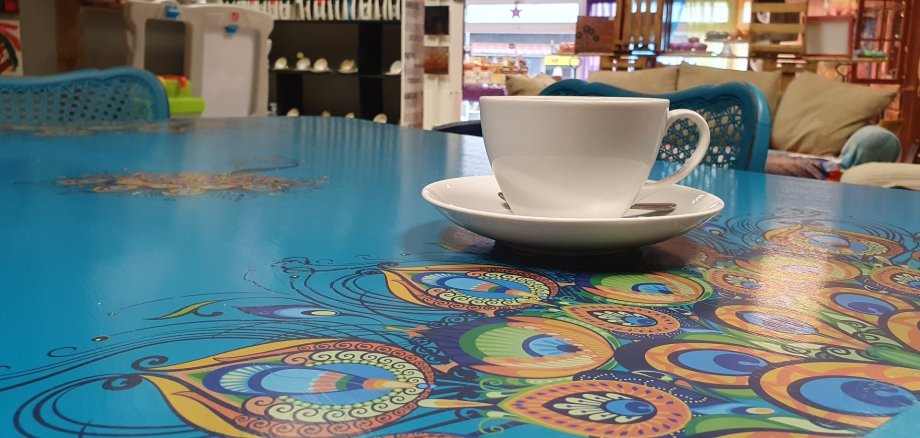 Kaffee-Ecke im Kreativladen Mother Earth Baumholder