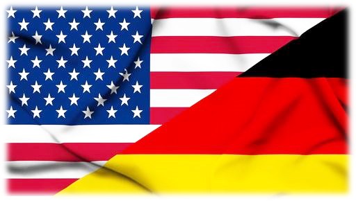 Deutsche und Amerikanische Flagge