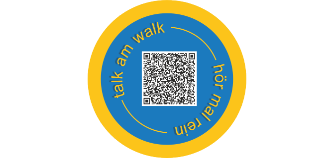 Aufkleber Hörstation auf dem Amtsweg Burglichtenberg