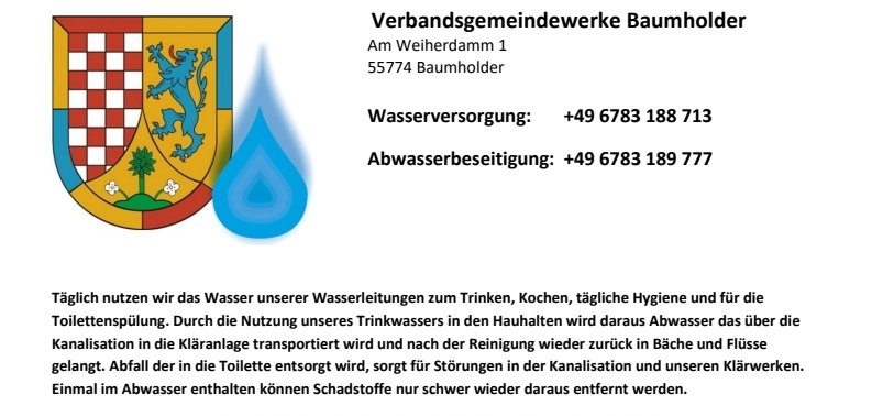 Infoblatt: richtiges Verhalten zur Sauberhaltung von Abwasserkanälen