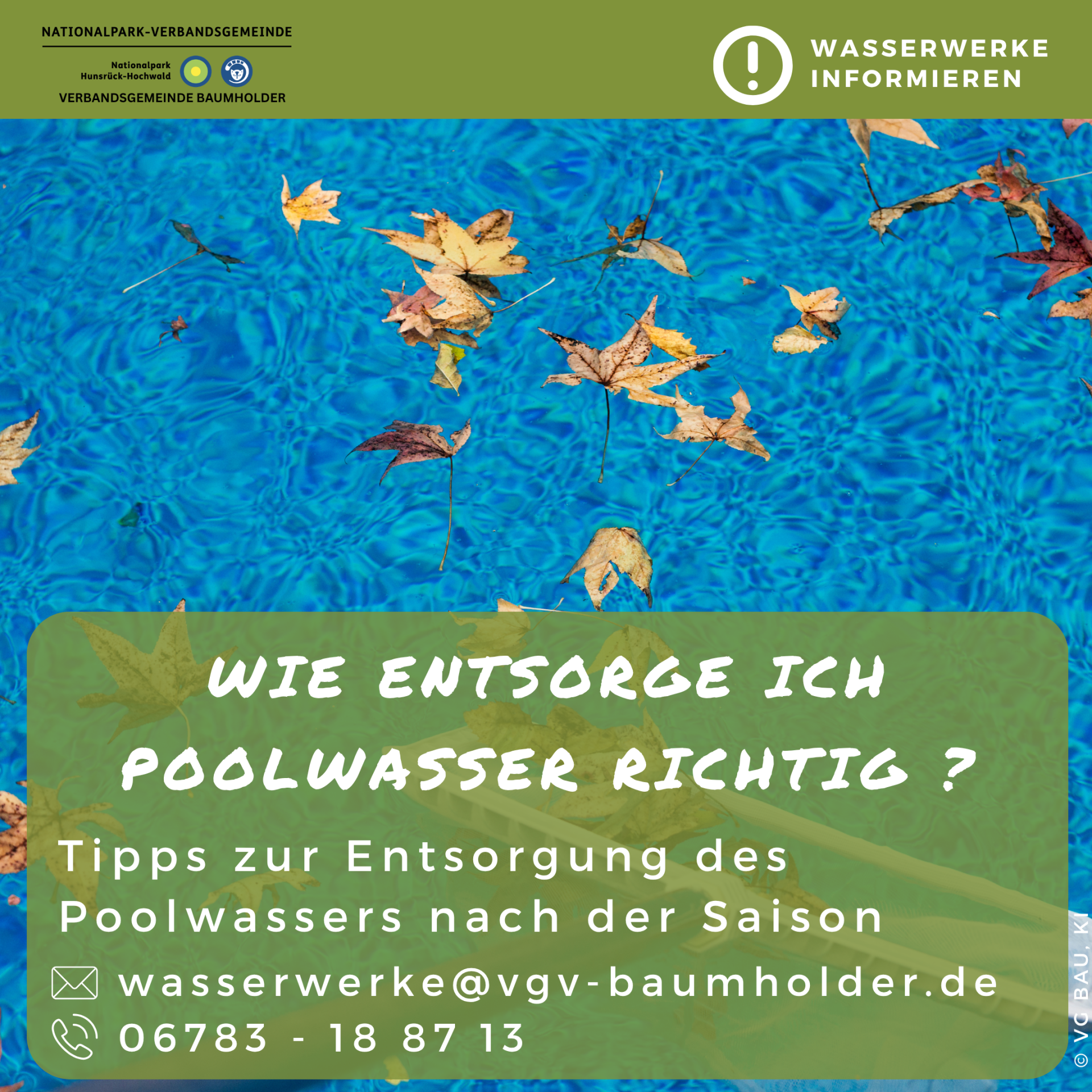 Poolwasser richtig entsorgen