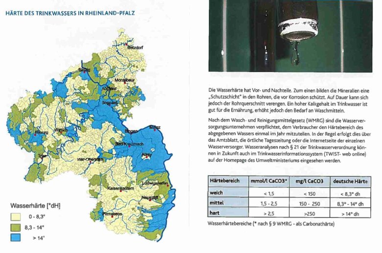 Wasserhärte in der VG Baumholder Wasserhärte in der VG Baumholder