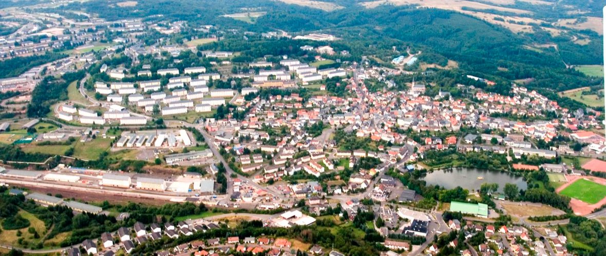Luftbild der Stadt Baumholder